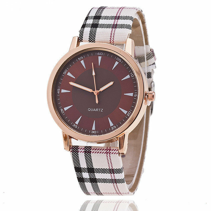 Ceas de dama cu curea tip Burberry