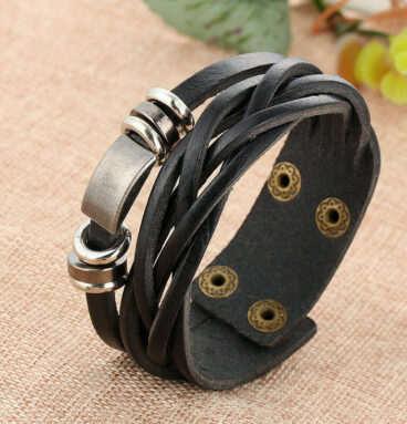 Brățară bărbătească neagră