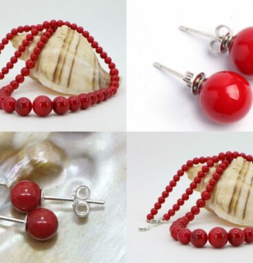 Σετ κολιέ και σκουλαρίκια ασημένια 925