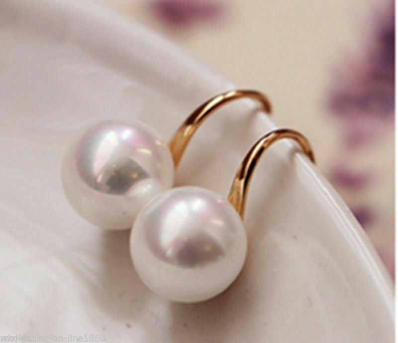 Cercei cu perle mari 10mm south sea shell