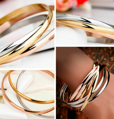 Brățară triplă pentru femei (în culori Cartier)